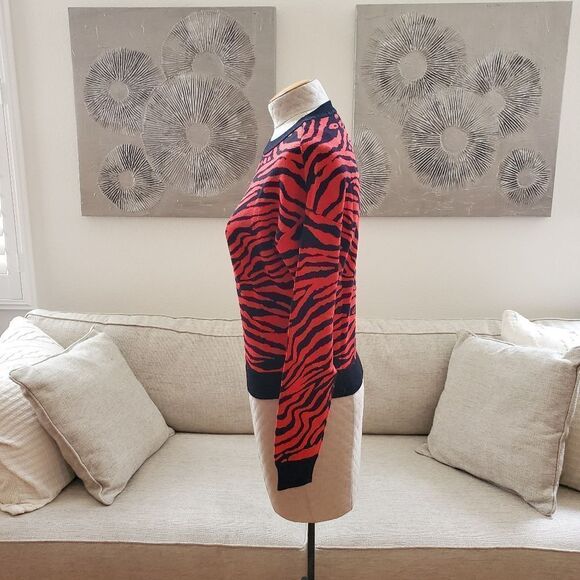 Bar III Animal-Print Jacquard Sweater Sz XS - Picture 6 of 12